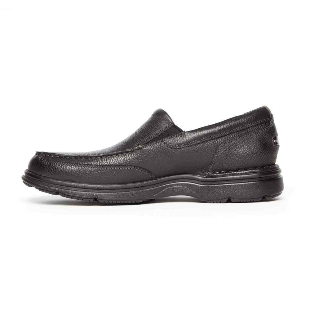 Sapato Vela Rockport Homem Pretas - Prowalker Eureka Plus - 75318VNKT